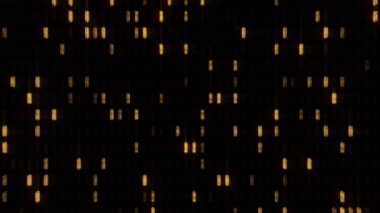 Parlak Soyut Altın Parıltısı Öncü Işıklar Rastgele Açılıp Kapanıyor - 4k Kusursuz Döngü Hareketi Arkaplan Animasyonu