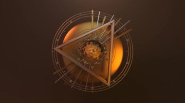 Soyut Yüzen Kinetik Metal Uzaylı Teknolojisi Tarihi Eser Sanatı - 4K Kusursuz Döngüsüz Döngü Hareketi Arkaplan Animasyonu