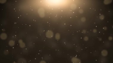 Güzel Altın Toz Parçacığı Parıltısı ve Sihirli Parıltı Bokeh - 4K Kusursuz Döngü Döngüsü Arkaplan Animasyonu