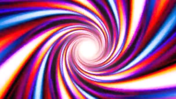 Fast Color Vortex Spiral Swirling in Abstract Psychedelic Tunnel - 4K Seamless Loop Motion Background Animation — Αρχείο Βίντεο