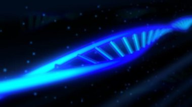 Dönen Çift Sarmal DNA Genetik Kodun Molekül İpliği - 4K Kusursuz Döngüsüz Döngü Arkaplan Canlandırması