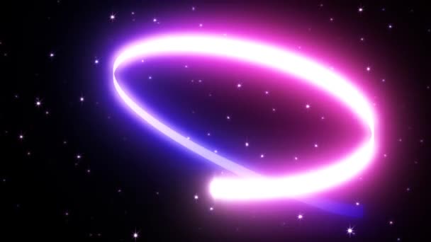 Magiczne świecące światło wstęgi Strumień cząstek Fala latająca wokoło - 4K Płynne pętli Motion tła Animacja — Wideo stockowe