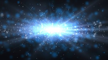 Işık Hızı Uzayı Nebula Tozu 'ndan Galaksi Merkezine Seyahat Eder - Soyut Arkaplan Dokusu