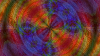 Trippy Psychedelic Halüsinojenik Gökkuşağı Renkli Desen Şekilleri - Soyut Arkaplan Dokusu