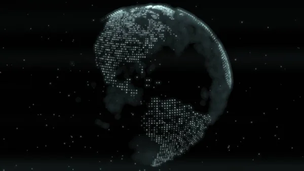 Футуристична цифрова Земля Планетарний глобус Світлова голограма - Абстрактна текстура тла — стокове фото