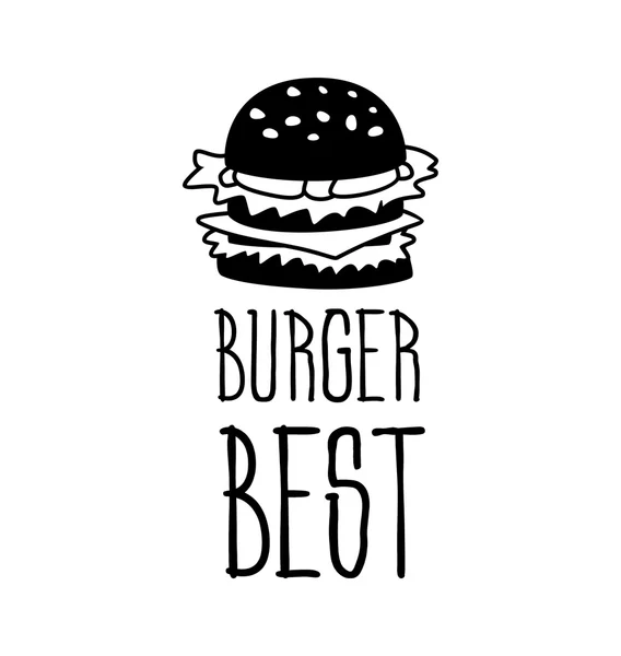 Bester Burger einfacher Schriftzug — Stockvektor