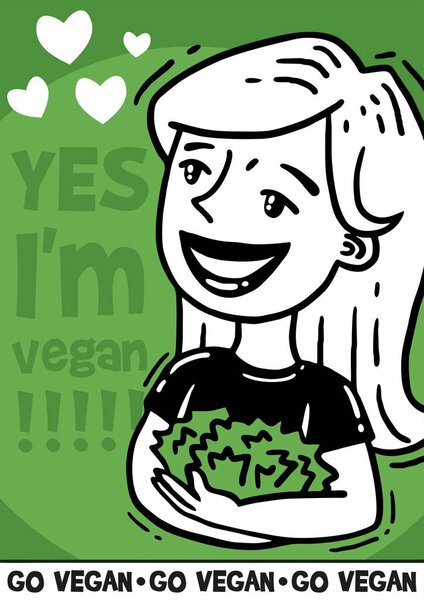 Да я вегетарианец плакат