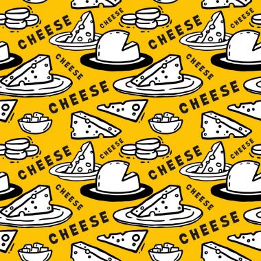 Sarı seamless modeli peynir bir tabak içinde