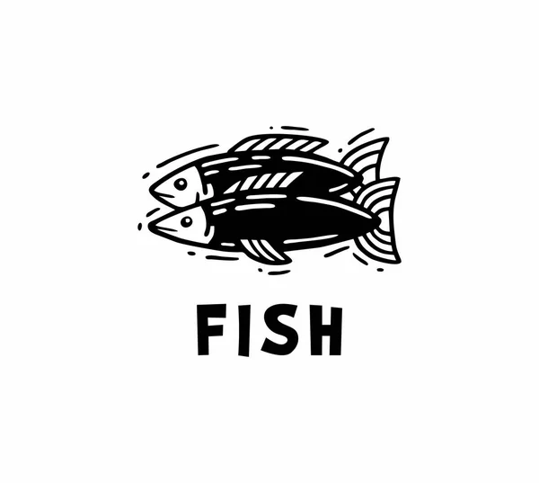 Signe de poisson simple — Image vectorielle