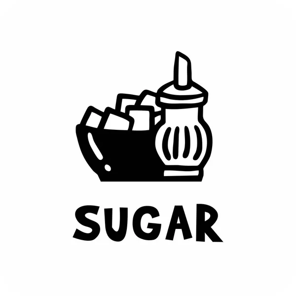 Einfaches Bild Zuckerdose — Stockvektor