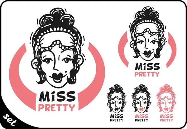 Miss Logo joli ensemble — Image vectorielle