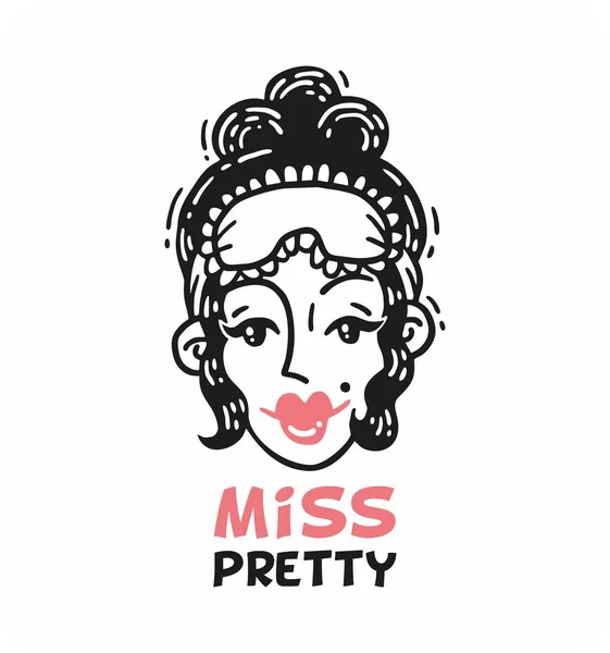 Miss Pretty Logo — Stockvector