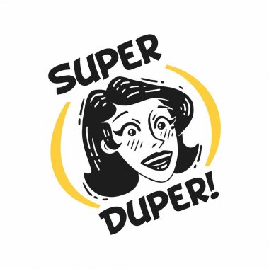 logo bir kız çok mutlu ve heyecanlı süper kandırılan portresi