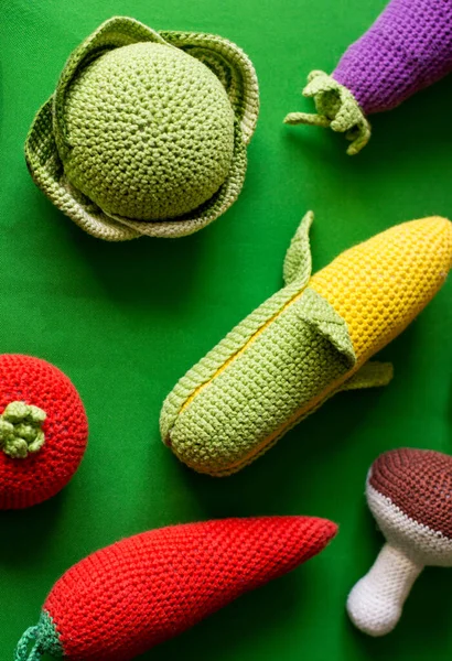 Pictures crocheted toy vegetables handmade