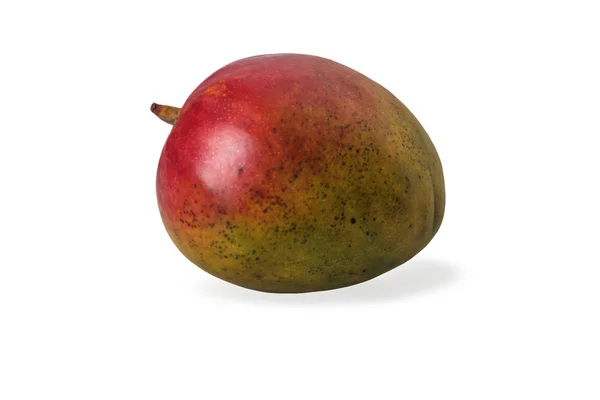 Frutta Fresca Succosa Mango Isolata Bianco — Foto Stock