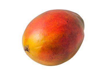 taze sulu mango meyvesi beyaza izole edilmiş.