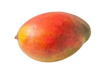 taze sulu mango meyvesi beyaza izole edilmiş.