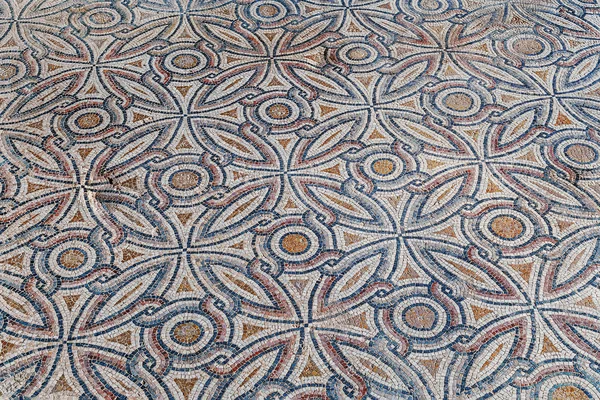 Sfondo Vintage Mosaico Pavimento Antico Tempio Tsippori Israele — Foto Stock