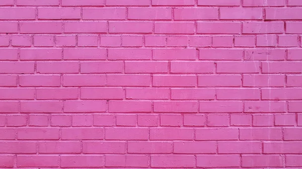 Fundo Abstrato Uma Parede Tijolo Pintado Rosa Escuro Perto — Fotografia de Stock