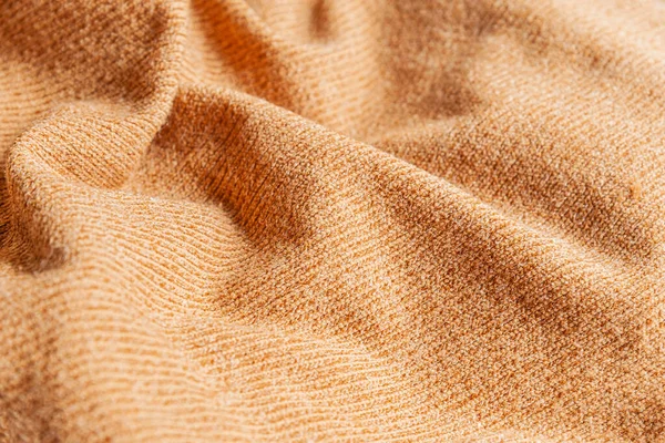 Abstracte Achtergrond Van Oranje Breiwerk Textuur Close — Stockfoto