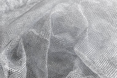 Gümüş sivrisinek ağı kumaşının soyut arkaplanı