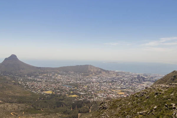 Panorama vista de Ciudad del Cabo, Sudáfrica desde Table Mountain . — Foto de Stock
