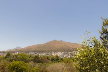 Yeşil Nokta Parkı, Güney Afrika Cape Town 'daki dağ manzarası.
