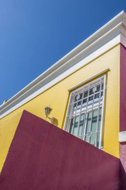 Duvarlar renkli evler Bo Kaap Cape Town, Güney Afrika.
