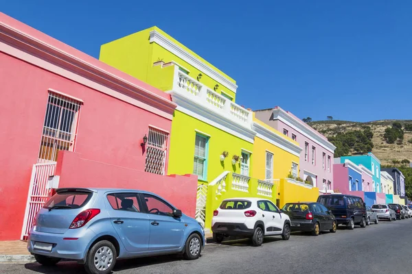 Renkli evler Bo Kaap bölgesi Cape Town, Güney Afrika.