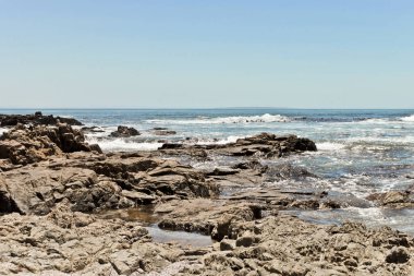 Güney Afrika 'daki Sea Point Cape Town' dan Robben Adası görüldü..