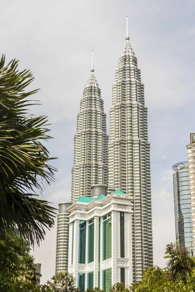 Increíbles Torres Gemelas Petronas Los Rascacielos Más Altos Kuala Lumpur — Foto de Stock