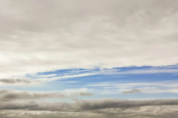 Faixa Azul Céu Nublado Panorama Céu Lower Saxony Alemania — Fotografia de Stock