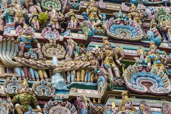 Hermosos Detalles Del Templo Sri Kandaswamy Brickfields Kuala Lumpur Malasia — Foto de Stock