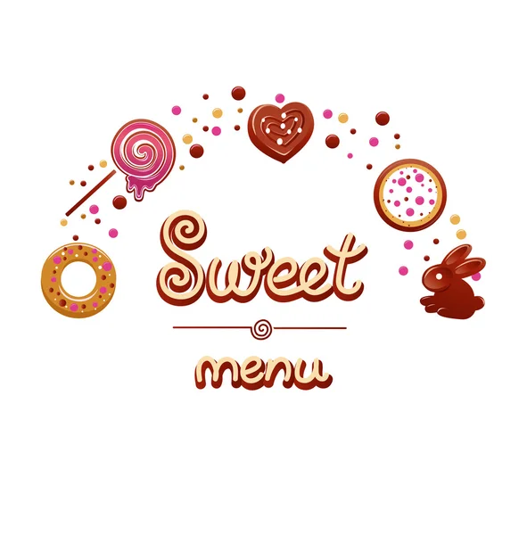 Sweet menu title — Stock Vector