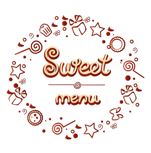 Tytuł menu słodki — Wektor stockowy