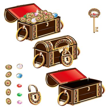 Hazine sandığı takı süsleme seti