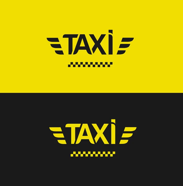 Taxi lumineux écrit par emblème — Image vectorielle