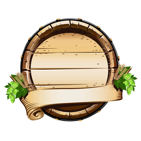 Bira varil etiket vektör çizim