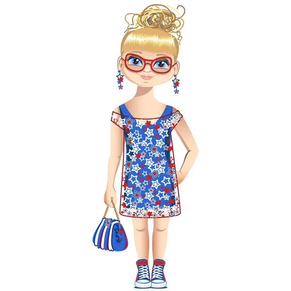 Summer girl est de la mode — Image vectorielle