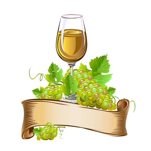 Bicchieri di vino natura morta — Vettoriale Stock