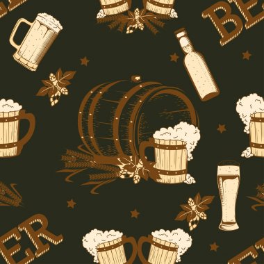 Bira vintage seamless modeli