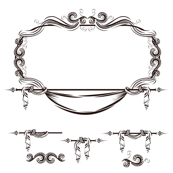 Vintage frame with ornament — Stock Vector