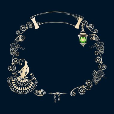 kuş Vintage çerçeve