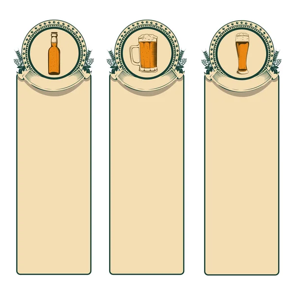 Marco de cerveza vintage — Vector de stock