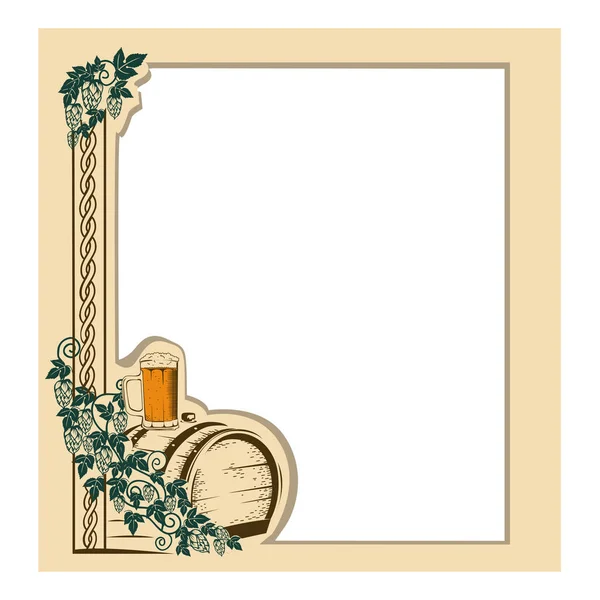 Cadre de bière vintage — Image vectorielle