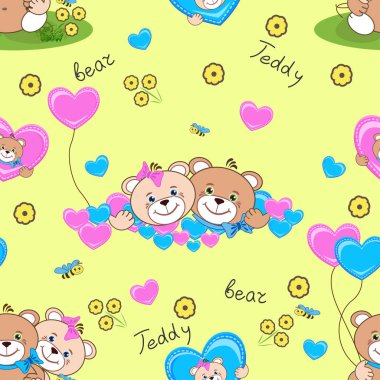 Oyuncak ayılar seamless modeli