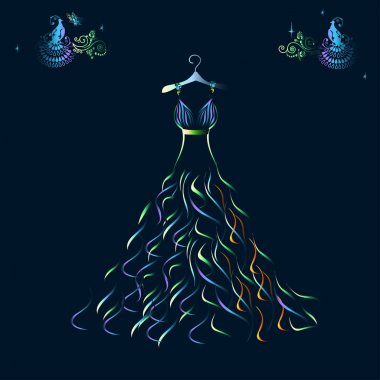 Güzel parlayan Abiye siluet