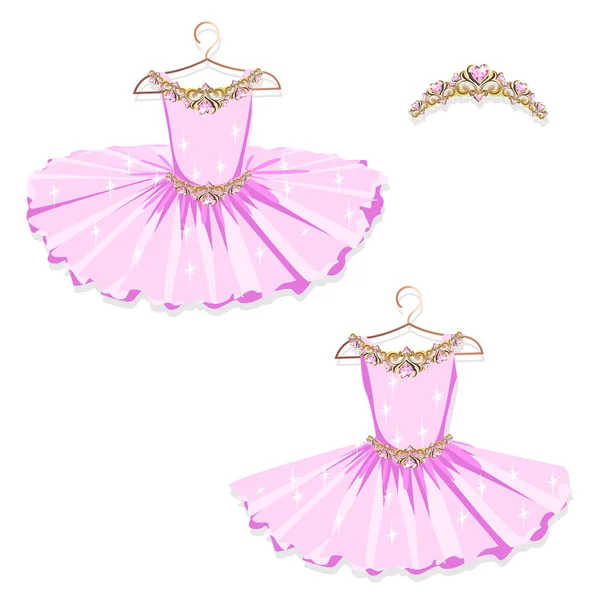 Roze tutu op de hanger — Stockvector