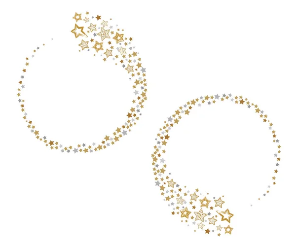 Yıldızlardan gelen boş çerçevelerin vektör kümesi. Soyut tatil geçmişleri.