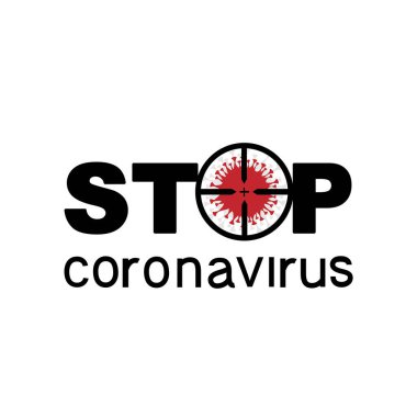 Koronavirüsü durdurun. Coronavirüs salgınına karşı mücadele. Koronavirüs tehlikesi ve halk sağlığı riski. Vektör illüstrasyonu.
